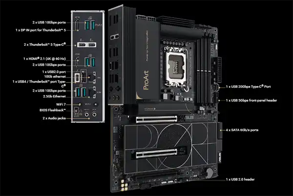 مادربرد ایسوس ASUS ProArt Z890-CREATOR WIFI 1 ProArt Z890-CREATOR WIFI